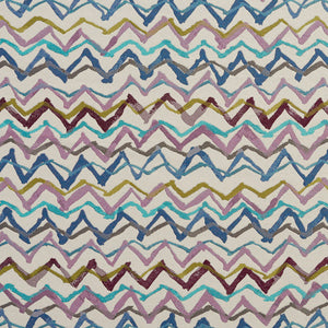 Essentials Abstract Upholstery Drapery Fabric Aqua Blue Lilac Lime White / 10560-01