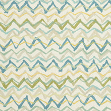 Load image into Gallery viewer, Essentials Upholstery Drapery Abstract Fabric / Aqua Blue Yellow Green