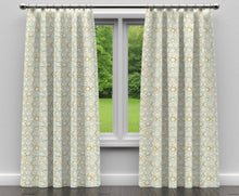 Load image into Gallery viewer, Essentials Upholstery Drapery Abstract Fabric / Aqua Gold