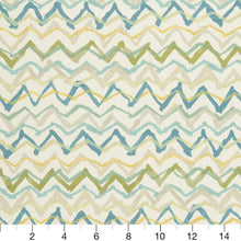 Load image into Gallery viewer, Essentials Abstract Upholstery Drapery Fabric Aqua Lime Yellow Beige White / 10560-02