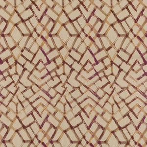 Essentials Heavy Duty Abstract Upholstery Drapery Fabric / Beige Burgundy Brown