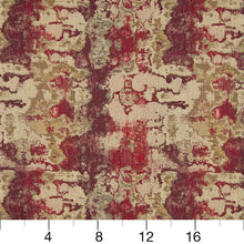 Load image into Gallery viewer, Essentials Heavy Duty Abstract Upholstery Drapery Fabric / Beige Burgundy Red Sage