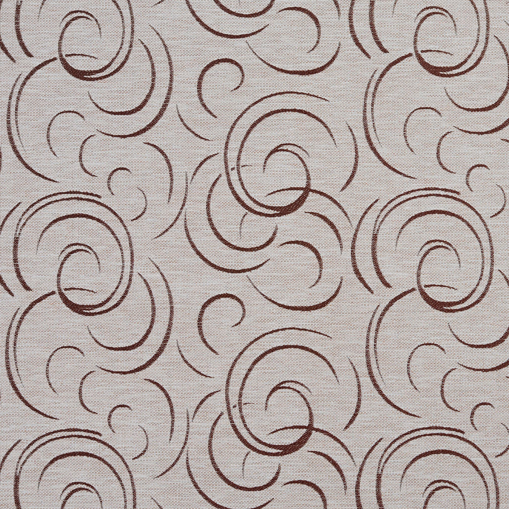 Essentials Heavy Duty Upholstery Drapery Abstract Fabric Beige / Linen Swirl