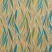 Load image into Gallery viewer, Essentials Outdoor Upholstery Drapery Abstract Fabric / Blue Green Tan