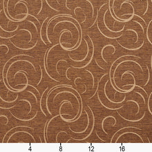 Load image into Gallery viewer, Essentials Heavy Duty Upholstery Drapery Abstract Fabric Brown / Harvest Swirl