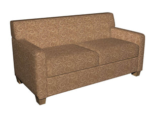 Essentials Heavy Duty Upholstery Drapery Abstract Fabric Brown / Harvest Swirl