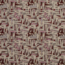 Load image into Gallery viewer, Essentials Heavy Duty Abstract Upholstery Fabric / Burgundy Beige Gray Pink