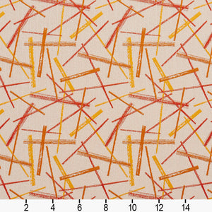Essentials Abstract Upholstery Fabric Red Orange Yellow White / 10570-02