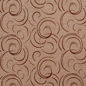 Essentials Heavy Duty Upholstery Drapery Abstract Fabric Sienna / Latte Swirl