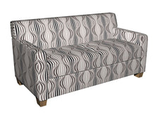 Load image into Gallery viewer, Essentials Drapery Upholstery Abstract Strire Fabric / Black Gray White