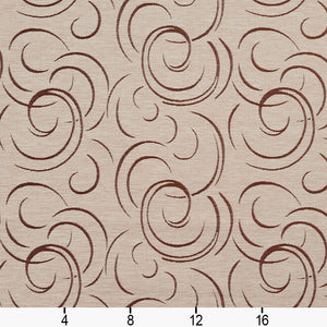 Essentials Heavy Duty Upholstery Drapery Abstract Fabric Tan / Bisque Swirl