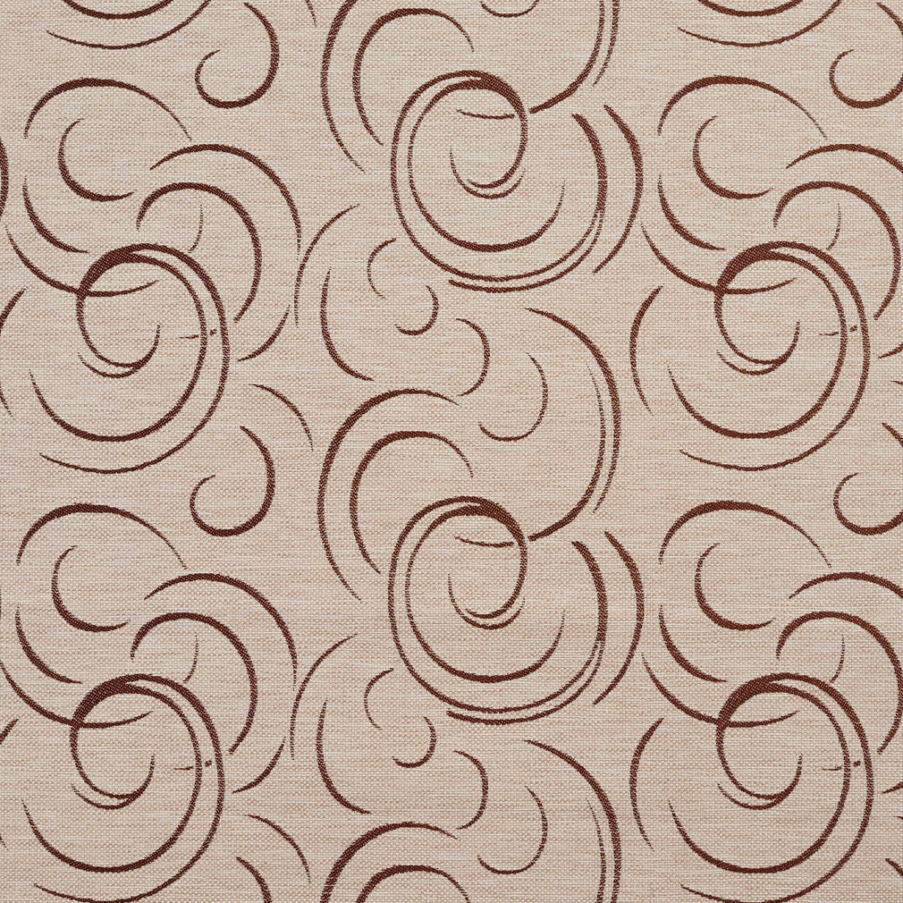Essentials Heavy Duty Upholstery Drapery Abstract Fabric Tan / Bisque Swirl