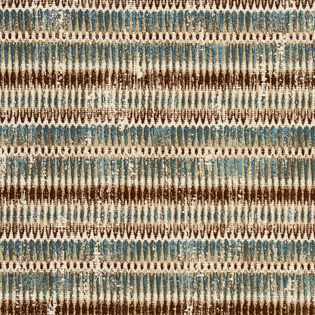 Essentials Upholstery Abstract Fabric / Teal Brown