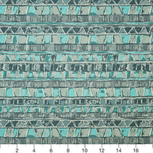 Load image into Gallery viewer, Essentials Upholstery Drapery Abstract Fabric / Teal Turquoise