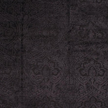 Load image into Gallery viewer, Amalfi Charcoal Black Chenille Damask Upholstery Fabric / Shadow