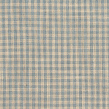 Load image into Gallery viewer, Essentials Aqua Beige Checkered Upholstery Drapery Fabric / Cornflower Gingham