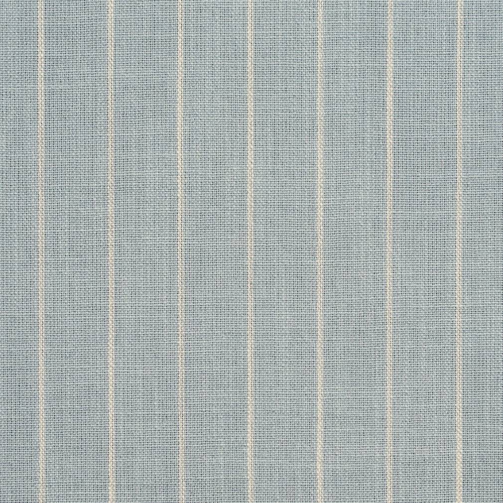 Essentials Aqua Beige Stripe Upholstery Drapery Fabric / Cornflower Pinstripe
