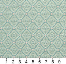 Load image into Gallery viewer, Essentials Upholstery Drapery Fabric Aqua / Capri Diamond
