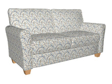 Load image into Gallery viewer, Essentials Aqua Navy Blue Cream Brown Abstract Upholstery Fabric