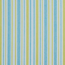 Load image into Gallery viewer, Essentials Outdoor Stain Resistant Upholstery Drapery Fabric Aqua Yellow / Lagoon Stripe