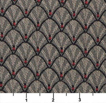 Load image into Gallery viewer, Essentials Heavy Duty Upholstery Art Deco Fabric Black / Cobalt Shell