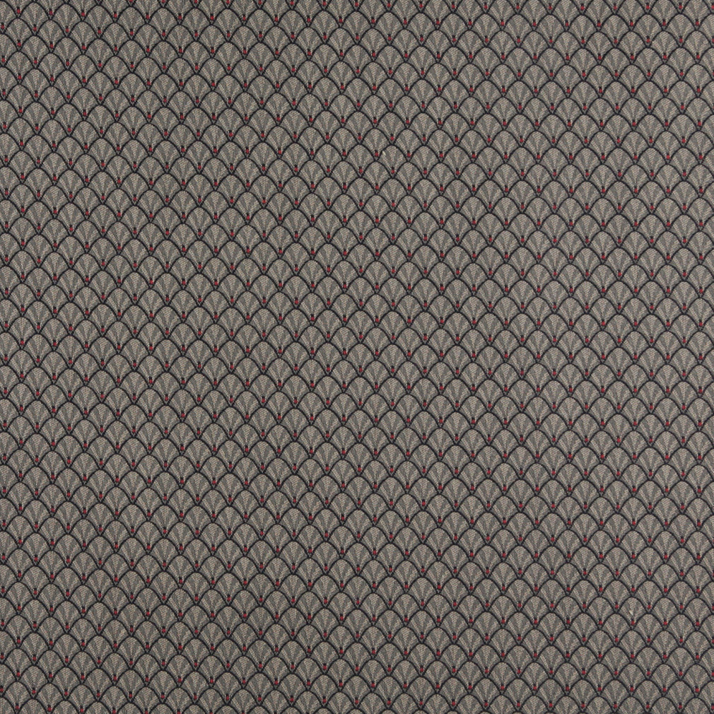 Essentials Heavy Duty Upholstery Art Deco Fabric Black / Cobalt Shell