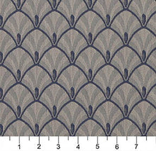 Load image into Gallery viewer, Essentials Heavy Duty Upholstery Art Deco Fabric Blue / Wedgewood Fan