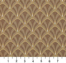 Load image into Gallery viewer, Essentials Heavy Duty Upholstery Art Deco Fabric Brown / Harvest Fan