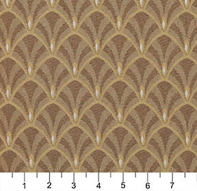 Essentials Heavy Duty Upholstery Art Deco Fabric Brown / Harvest Fan