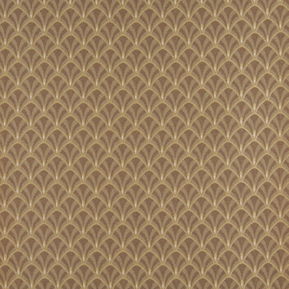 Essentials Heavy Duty Upholstery Art Deco Fabric Brown / Harvest Fan
