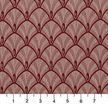 Load image into Gallery viewer, Essentials Heavy Duty Upholstery Art Deco Fabric Burgundy / Port Fan