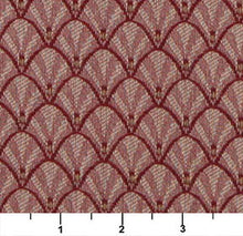 Load image into Gallery viewer, Essentials Heavy Duty Upholstery Art Deco Fabric Burgundy / Port Shell