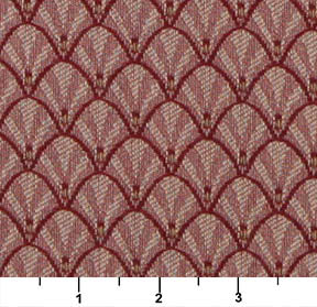 Essentials Heavy Duty Upholstery Art Deco Fabric Burgundy / Port Shell