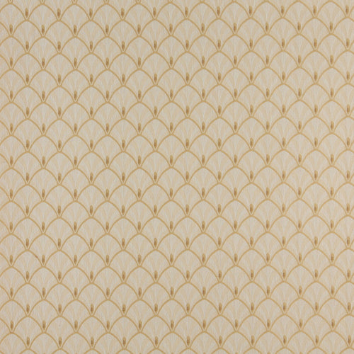 Essentials Heavy Duty Upholstery Art Deco Fabric Gold / Flax Fan