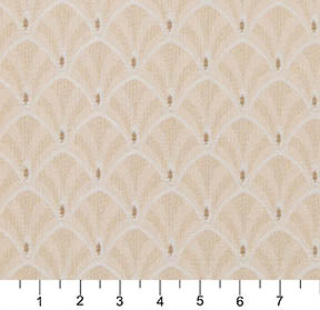 Essentials Heavy Duty Upholstery Art Deco Fabric Ivory / Ecru Fan