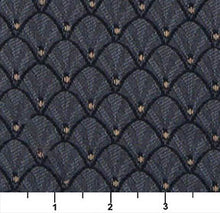 Load image into Gallery viewer, Essentials Heavy Duty Upholstery Art Deco Fabric Navy / Ocean Shell