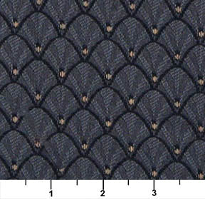 Essentials Heavy Duty Upholstery Art Deco Fabric Navy / Ocean Shell