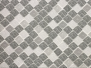 Richloom Bello Gray Charcoal Geometric Abstract Diamond Pattern Drapery Upholstery Fabric