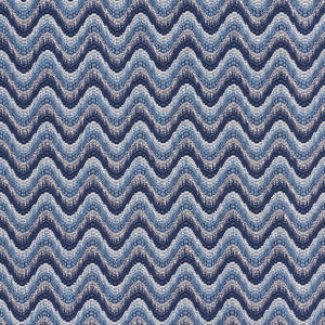 SCHUMACHER BARGELLO WAVE  FABRIC / BLUE
