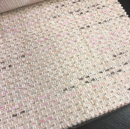 4 Colorways Textured Boucle Metallic Upholstery Fabric Blush Pink Blue Gray Green