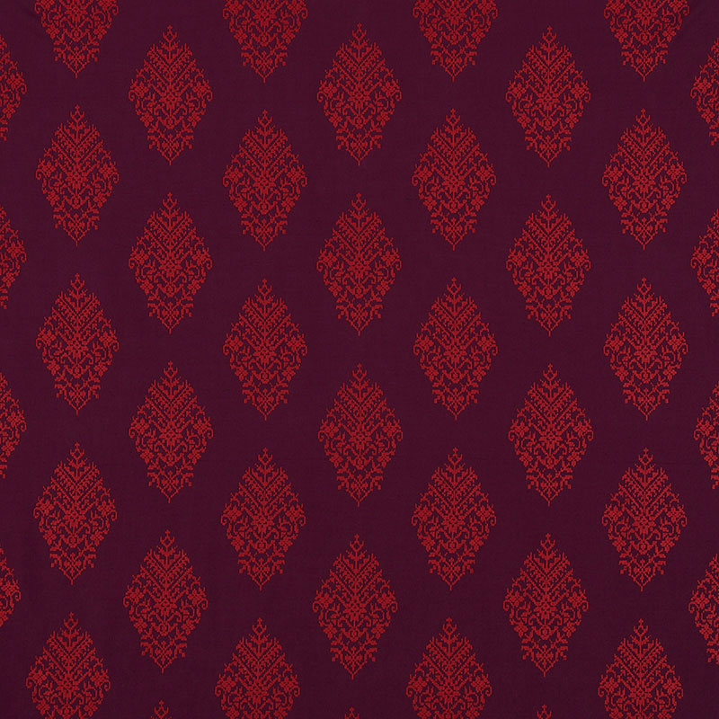 SCHUMACHER ZINDA EMBROIDERY FABRIC 70224 / BERRY