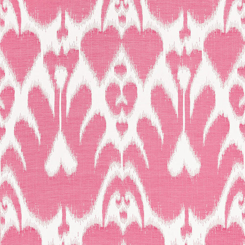 SCHUMACHER LELA COTTON IKAT FABRIC / BERRY