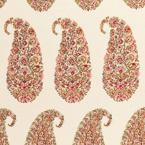 SCHUMACHER SHIRALA PAISLEY FABRIC / BERRY