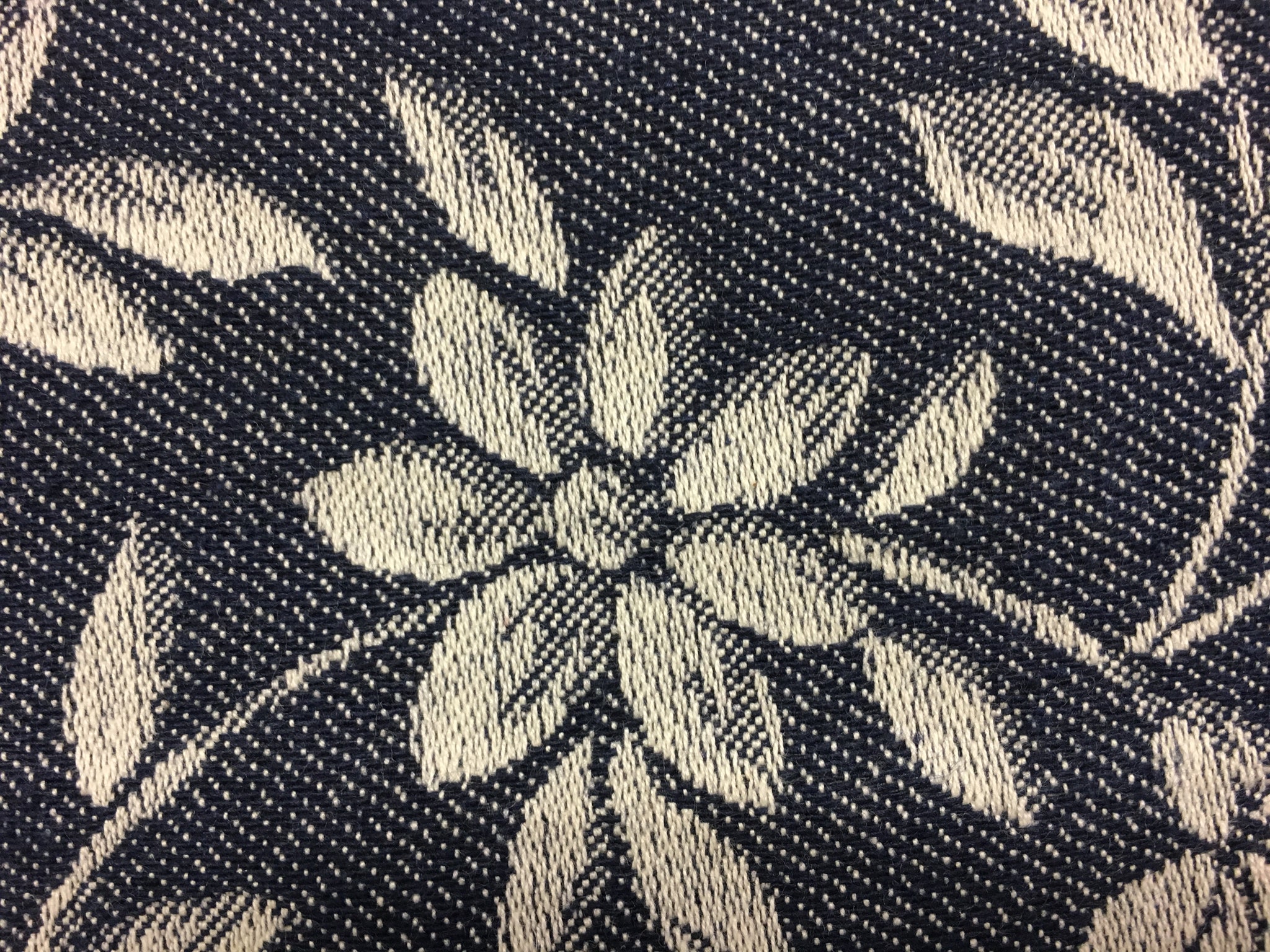 Linnisbrook Lapis Blue and White Floral Drapery Fabric Upholstery Fabric  Large Floral Pattern Fabric by the Yard 