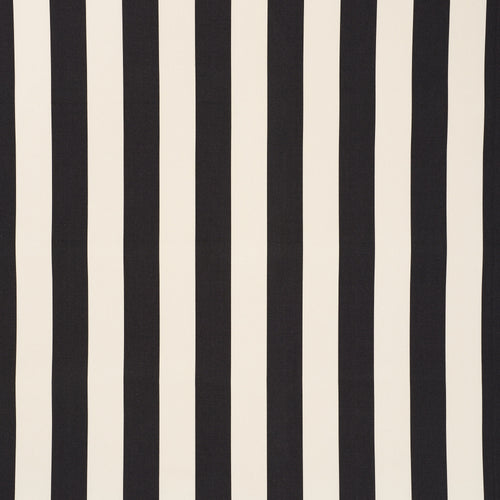 SCHUMACHER CABANA STRIPE INDOOR OUTDOOR FABRIC / BLACK