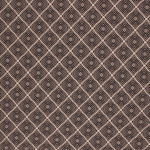 Cotton Geometric Ethnic African Drapery Fabric Beige Black Diamond / Black Sand RMIL6