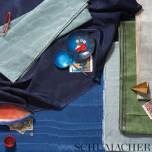 Load image into Gallery viewer, SCHUMACHER INCOMPARABLE MOIRE FABRIC / MARINE