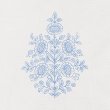 Load image into Gallery viewer, SCHUMACHER ASARA FLOWER SHEER FABRIC / BLUE
