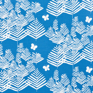 SCHUMACHER FERN SILHOUETTE FABRIC / BLUE