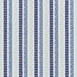 SCHUMACHER BARBARY STRIPE FABRIC / BLUE